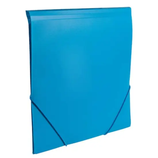 JAM Paper 9.5" x 12.375" Action Case Letter Booklet Plastic Portfolio Blue {5}
