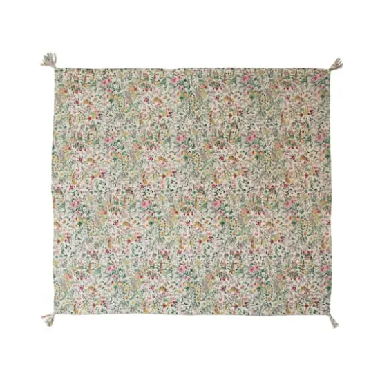 Hello Honey&reg; Quilted Floral Cotton Throw with Tassels {1}