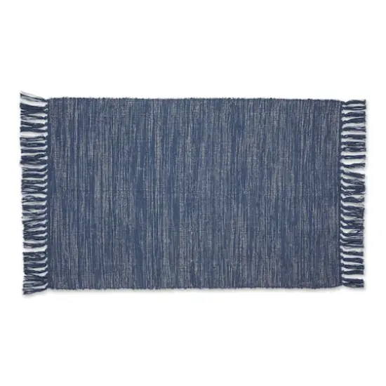 DII&reg; 2-Tone Ribbed Rug, 2ft. x 3ft. French Blue/Off White {1}