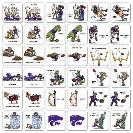 College Team Licensed Memory Match Game Kansas State Wildcats {4}