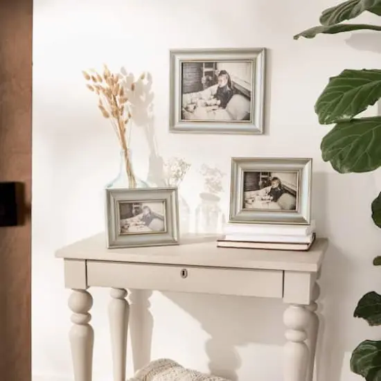 DII&reg; Antique Silver Rub 4" x 6" Farmhouse Picture Frame {3}