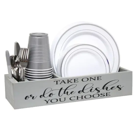 Elegant Designs 17" Kitchen Organizer Gray Wash {6}