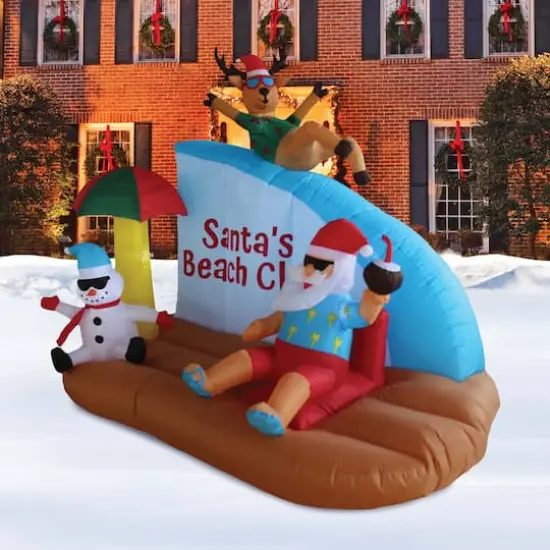 7ft. Inflatable Santa's Beach Club {5}