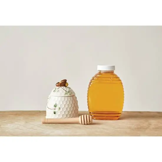 Hello Honey&reg; Stoneware Bee Honey Jar with Lid & Dipper Set {3}