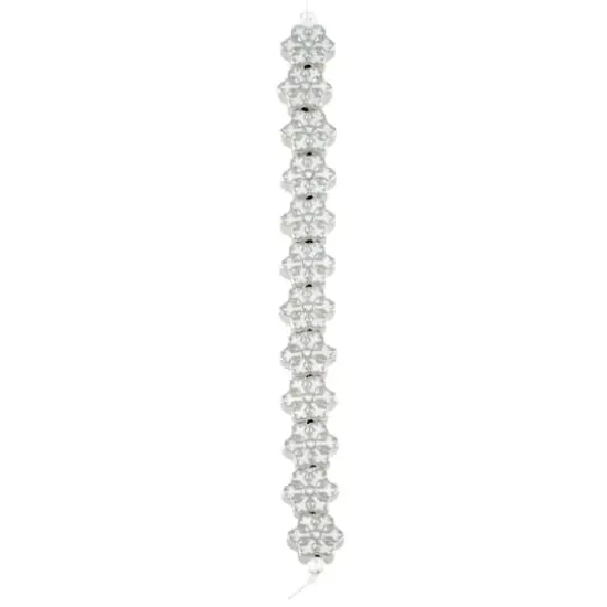 Rhodium & White Snowflake Beads, 12mm by Bead Landing&trade; {4}