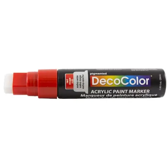 DecoColor&reg; Jumbo Point Acrylic Paint Marker Red {4}