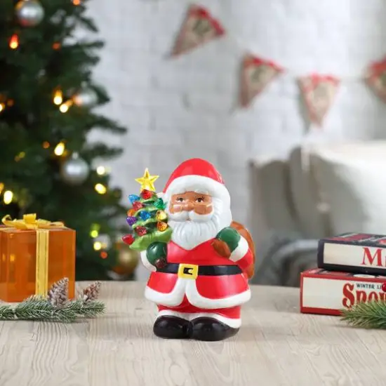 Mr Christmas 9" Nostalgic Santa Ceramic Figure {3}