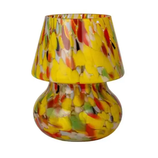 Hello Honey® 7.5" Multicolor Round Blown Glass Table Lamp with Inline Switch {12}