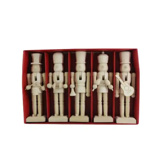 6" Musical 5 Piece DIY Pinewood Nutcracker Set by Make Market&reg; {7}