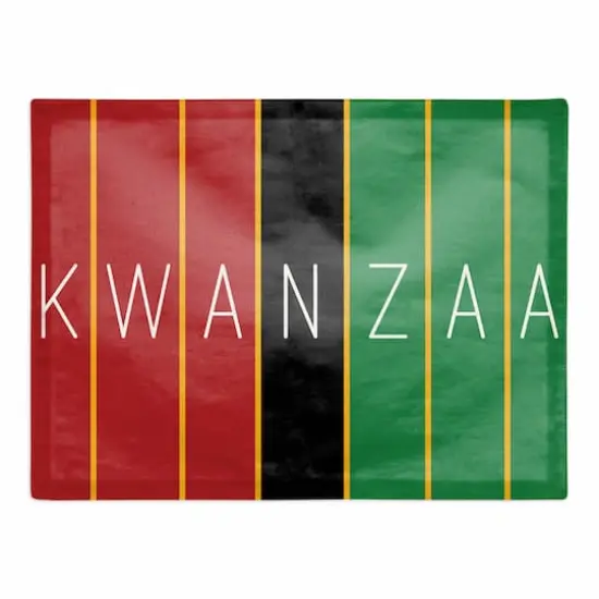 Kwanzaa Rectangle Poly Twill Placemat {1}