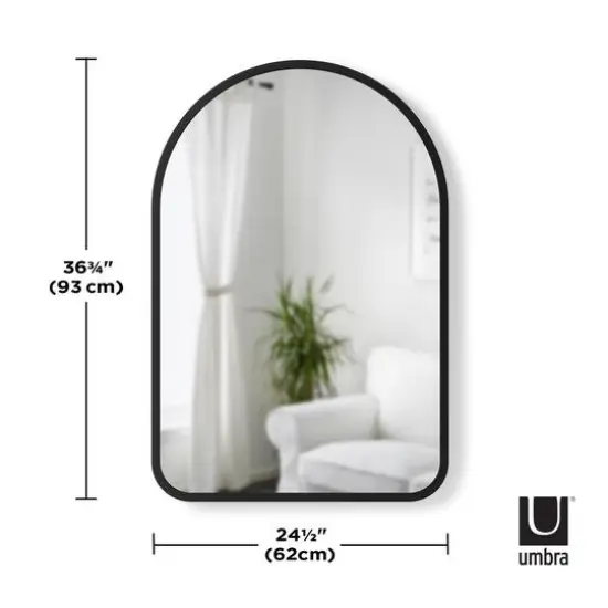 Umbra 36" Black Hubba Arched Mirror  {6}