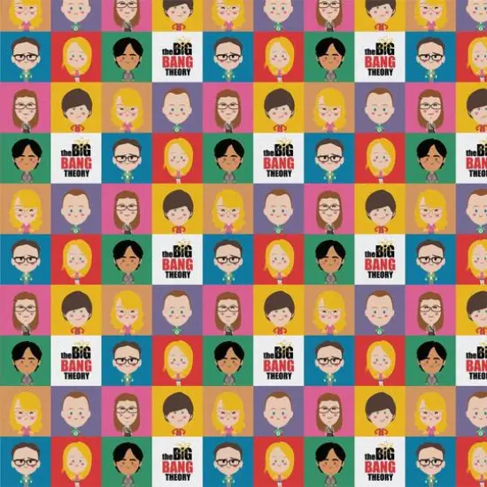 The Big Bang Theory Chibi Portrait Precut Cotton Fabric {1}
