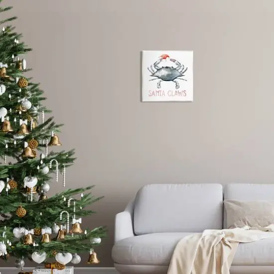Stupell Industries Santa Claws Holiday Crab Wall Plaque Art {3}