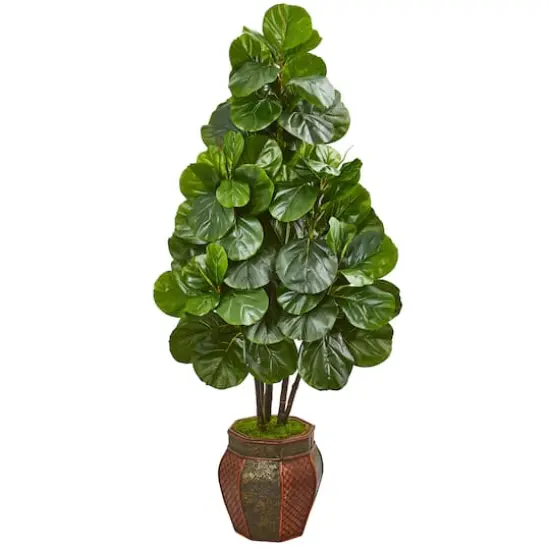 5ft. Fiddle Leaf Fig Artificial Tree in Decorative Planter {1}