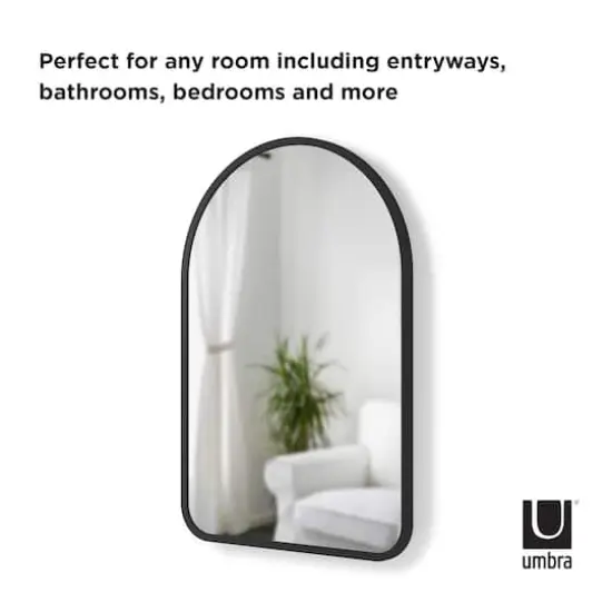 Umbra 36" Black Hubba Arched Mirror  {5}