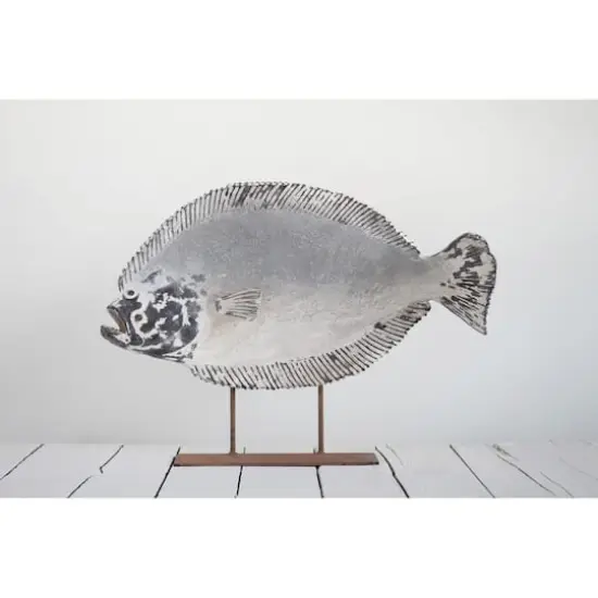 Hello Honey&reg; Magnesia Halibut Fish on Metal Stand, 30" x 22.5" {5}