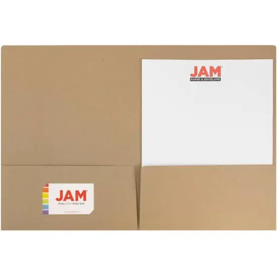 JAM Paper Premium Matte 2-Pocket Folders, 6ct. Brown Kraft {5}