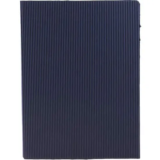 JAM Paper Corrugated Textured 2-Pocket Folders, 6ct. Navy Blue {1}