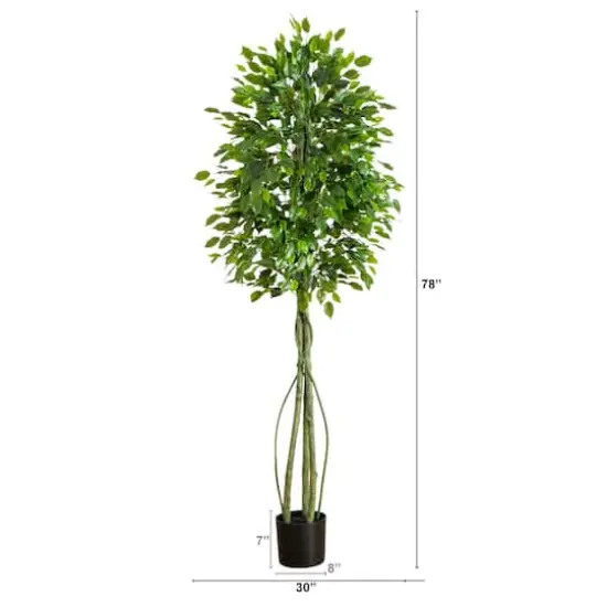 6.5ft. UV Resistant Artificial Ficus Tree (Indoor/Outdoor) {3}