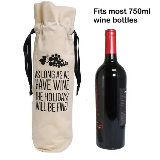 Personality Case&trade; Holidays Canvas Wine Bag {6}