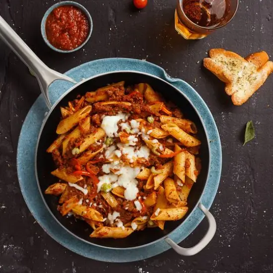 Oster Palladium 4.8qt. Aluminum Saut&eacute; Pan with Glass Lid {4}