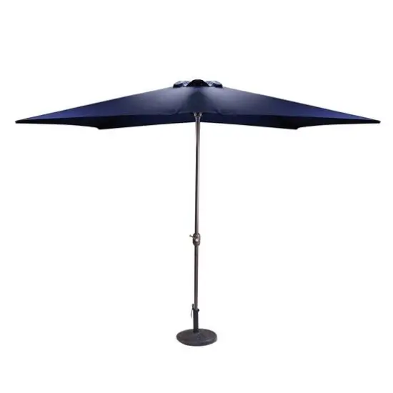8.5ft. Navy Blue Patio Market Umbrella with Hand Crank {1}