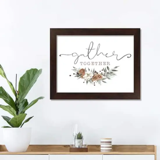 Gather Wall Accent in Walnut Frame {1}