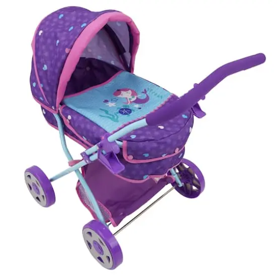 509 Crew Mermaid Doll Pram with Retractable Large Canopy {4}