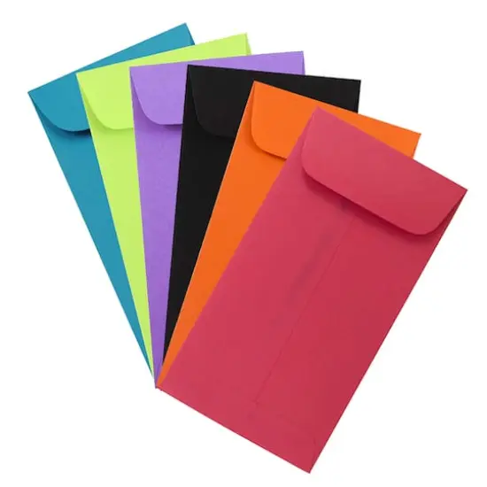 JAM Paper 3.5" x 6.5" Assorted Coin Business Envelopes, 150ct. {1}