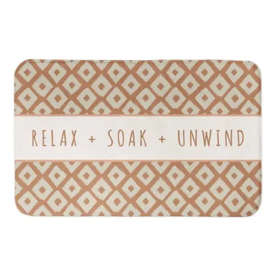 Relax Soak Unwind 34" x 21" Bath Mat {1}