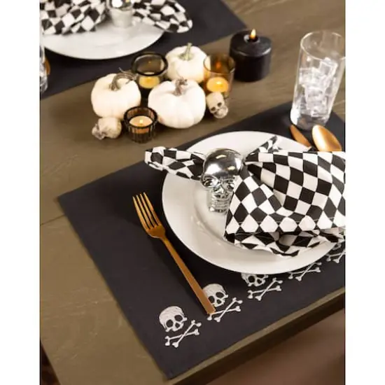 DII&reg; Skulls Embroidered Placemats, 4ct. {5}