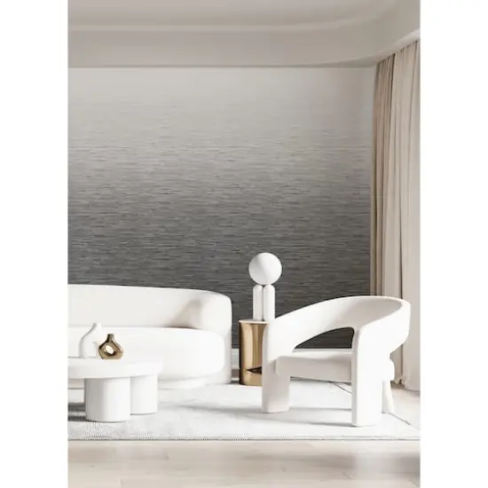 Katie Hunt Light Gray Ombre Mist Wall Mural {9}