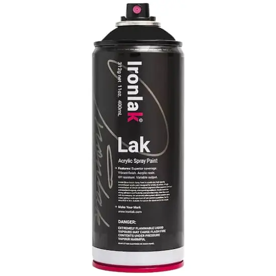 Ironlak Acrylic Spray Paint Matt Black {1}