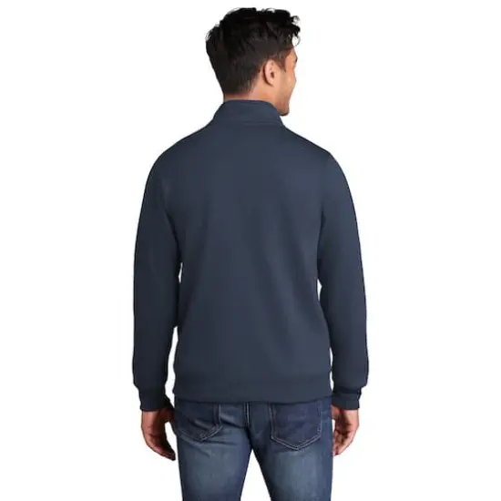 Port & Company&reg; Core Fleece Cadet Full-Zip Adult Unisex Sweatshirt Navy {6}