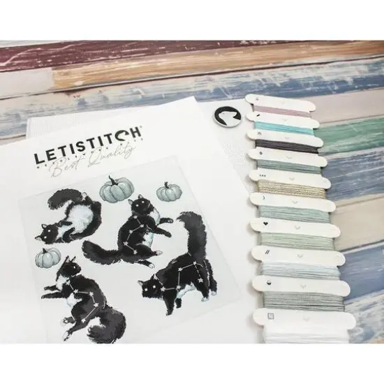 LetiStitch Cat Constellation Counted Cross Stitch Kit {8}