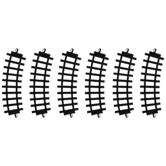 10" Black Replacement Train Set Track Pieces, 12ct. {4}