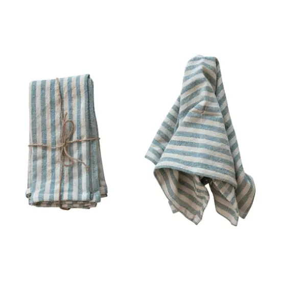 Hello Honey&reg; Blue & Natural Striped Cotton Napkins, 4ct. {1}