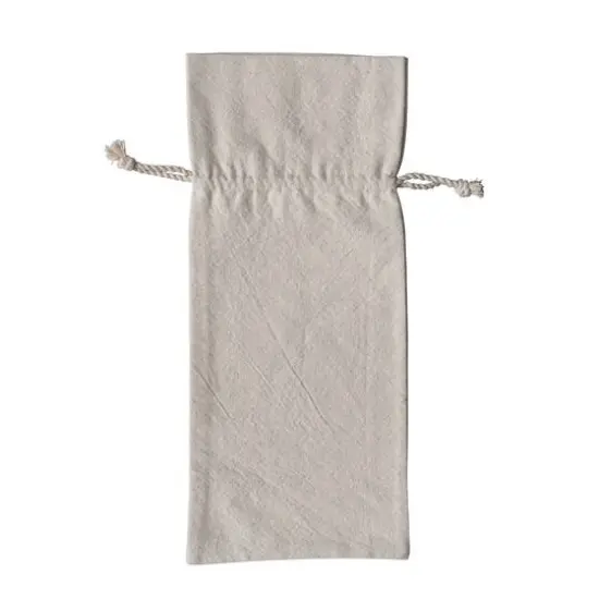 Hello Honey&reg; 14" Natural & Black Quotations Cotton Wine Bag Set {4}