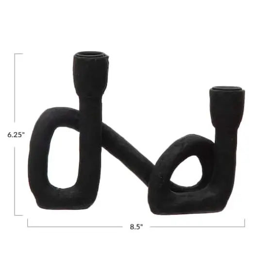Hello Honey&reg; 8.5" Black Resin Taper Holder {5}