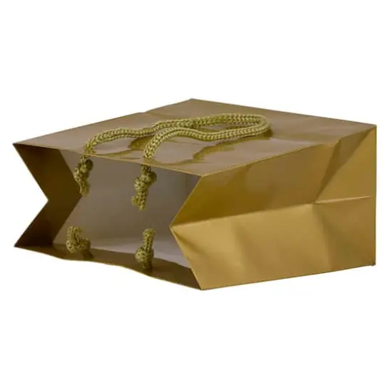JAM Paper Small Gold Glossy Square Gift Bags, 3ct. {4}
