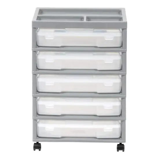 IRIS Gray 5-Case Scrapbook Cart {5}