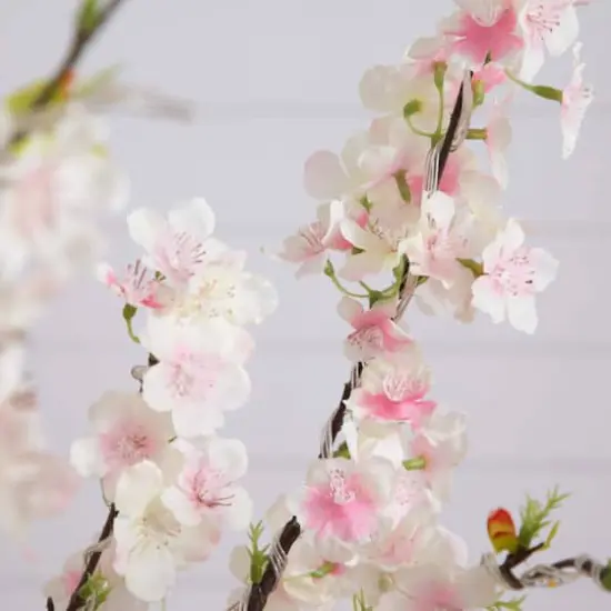 4ft. Pre-Lit Blossoming Pink Artificial Cherry Tree with Warm White LED Lights {4}