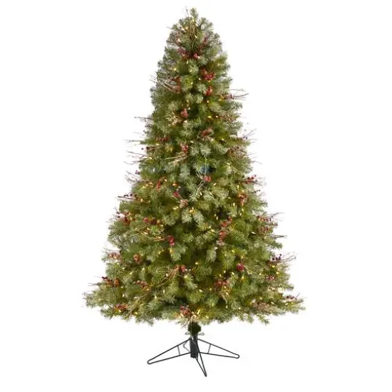 6.5ft. Pre-Lit Big Sky Spruce Artificial Christmas Tree, Clear LED Lights {1}