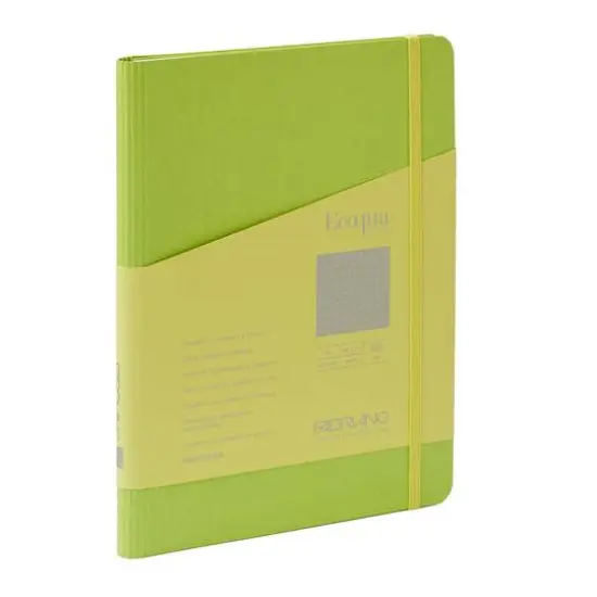 Fabriano&reg; Ecoqua Plus Dotted A5 Hidden Spiral-Bound Notebook Lime {1}