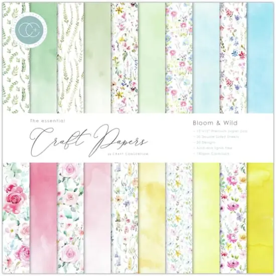 Craft Consortium Bloom & Wild Double-Sided Paper Pad, 12" x 12" {1}