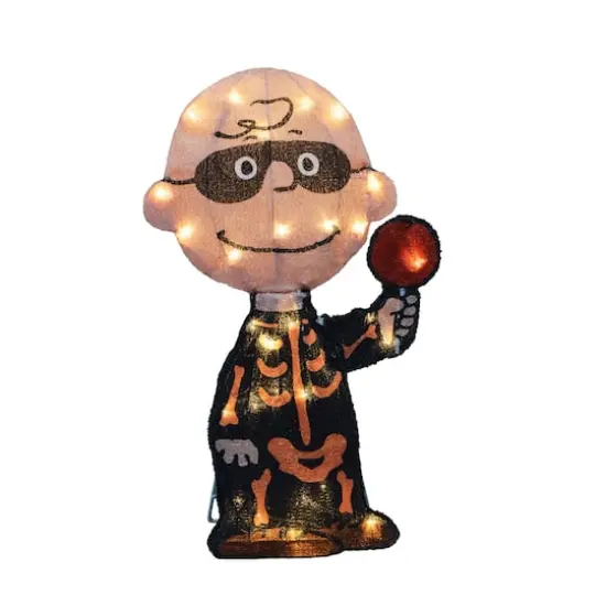 18" LED Peanuts Charlie Brown Bones Yard Art {1}