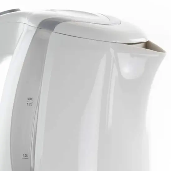 MegaChef 1.7L White Plastic Electric Tea Kettle {5}