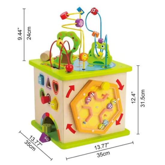 Hape Country Critters Wooded 5-Sided Play Cube {7}