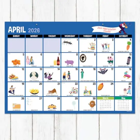 2026 Every Day's A Holiday Medium Desk Pad Monthly Blotter Calendar {5}