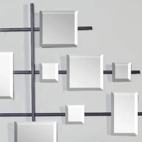 Clear Glam Abstract Metal Mirror Wall D&eacute;cor {5}